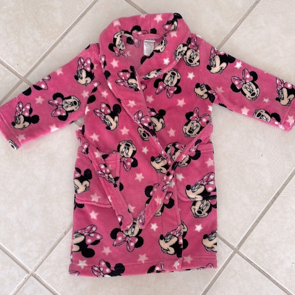 Disney Minnie Mouse Children Robe Size 4t